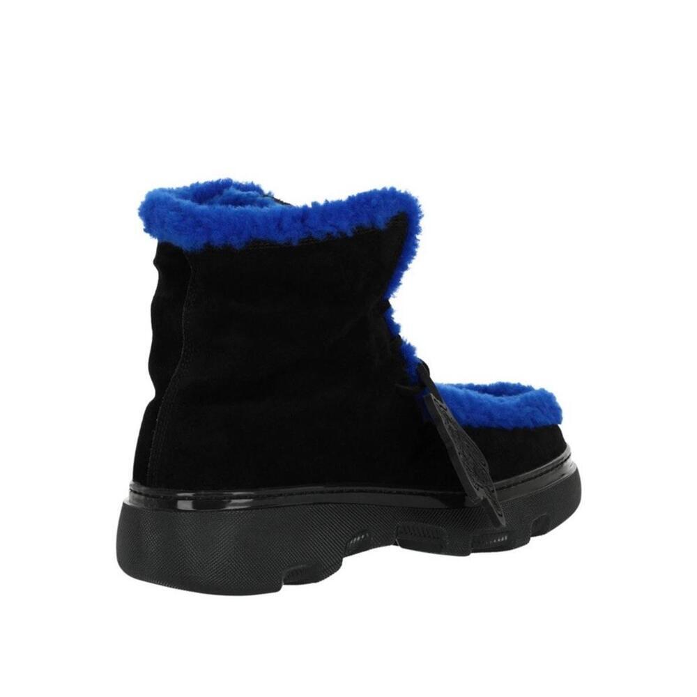 $1550 Burberry Mens Creeper Shearling Black Blue Winter Boots Size 42 /US 9 - Picture 7 of 16